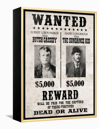 Butch Cassidy and The Sundance Kid Wanted-null-Framed Stretched Canvas