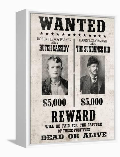 Butch Cassidy and The Sundance Kid Wanted-null-Framed Stretched Canvas