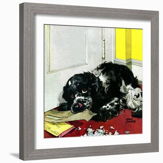 "Butch Chews the Mail," March 13, 1948-Albert Staehle-Framed Giclee Print