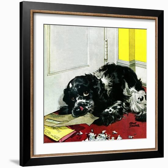 "Butch Chews the Mail," March 13, 1948-Albert Staehle-Framed Giclee Print