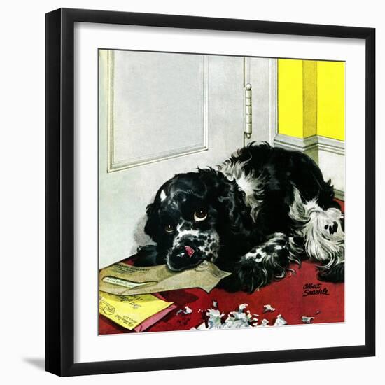 "Butch Chews the Mail," March 13, 1948-Albert Staehle-Framed Giclee Print