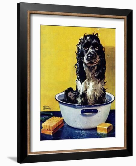 "Butch Gets a Bath," May 11, 1946-Albert Staehle-Framed Giclee Print