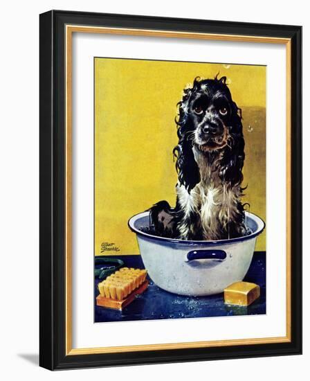 "Butch Gets a Bath," May 11, 1946-Albert Staehle-Framed Giclee Print