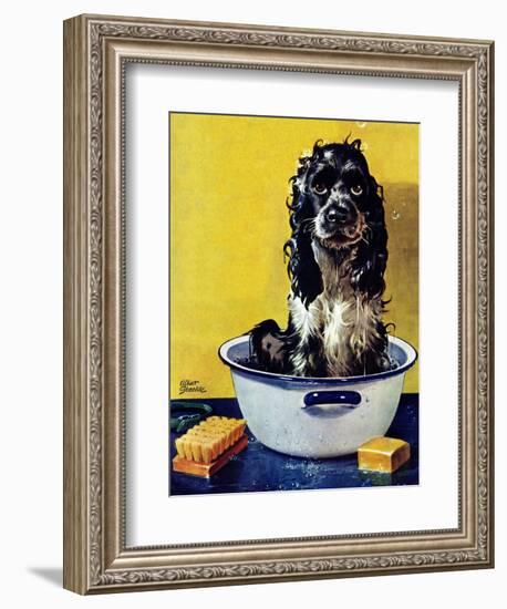 "Butch Gets a Bath," May 11, 1946-Albert Staehle-Framed Giclee Print