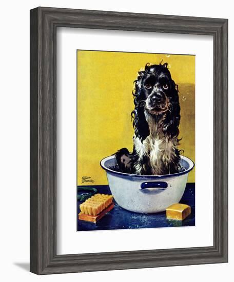 "Butch Gets a Bath," May 11, 1946-Albert Staehle-Framed Giclee Print