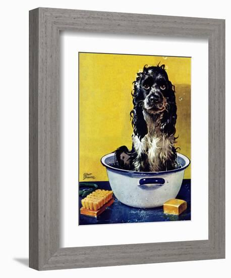 "Butch Gets a Bath," May 11, 1946-Albert Staehle-Framed Giclee Print