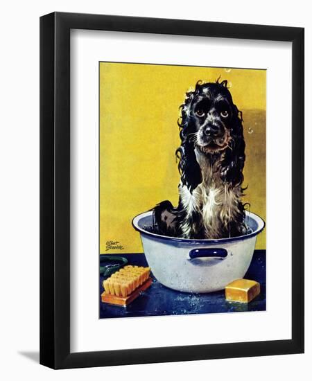 "Butch Gets a Bath," May 11, 1946-Albert Staehle-Framed Giclee Print