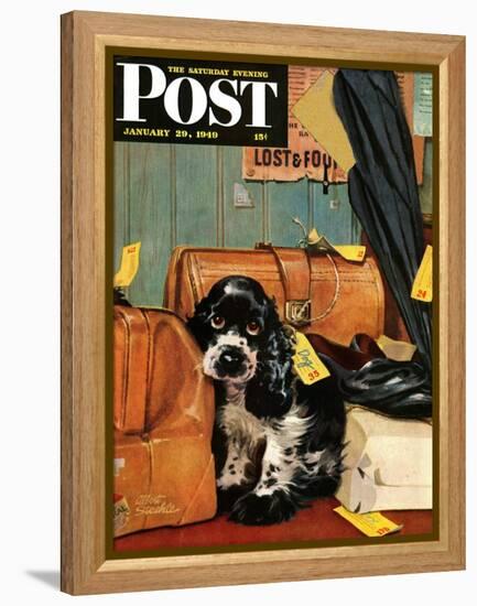 "Butch in Lost & Found," Saturday Evening Post Cover, January 29, 1949-Albert Staehle-Framed Premier Image Canvas