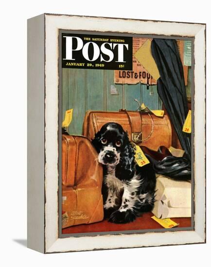 "Butch in Lost & Found," Saturday Evening Post Cover, January 29, 1949-Albert Staehle-Framed Premier Image Canvas