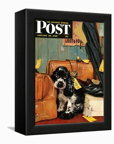 "Butch in Lost & Found," Saturday Evening Post Cover, January 29, 1949-Albert Staehle-Framed Premier Image Canvas