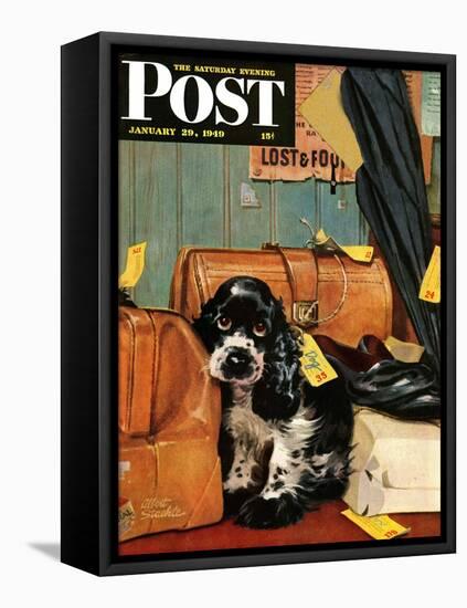 "Butch in Lost & Found," Saturday Evening Post Cover, January 29, 1949-Albert Staehle-Framed Premier Image Canvas
