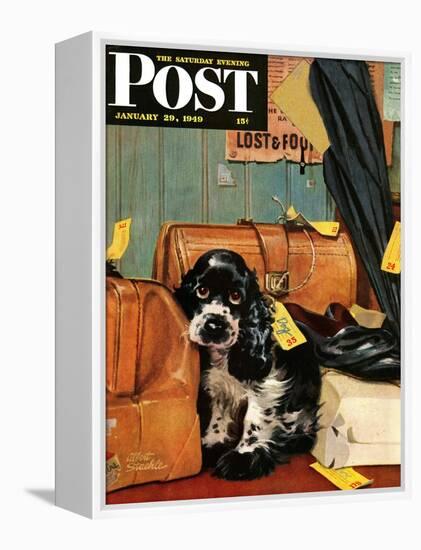 "Butch in Lost & Found," Saturday Evening Post Cover, January 29, 1949-Albert Staehle-Framed Premier Image Canvas