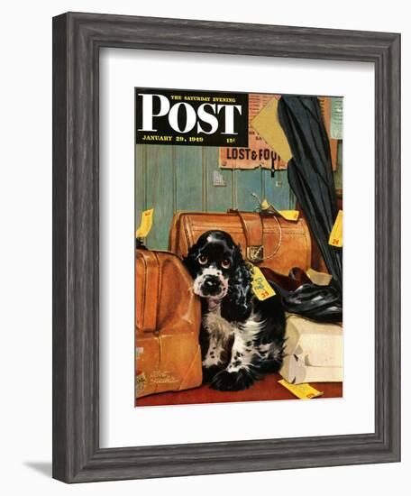 "Butch in Lost & Found," Saturday Evening Post Cover, January 29, 1949-Albert Staehle-Framed Giclee Print