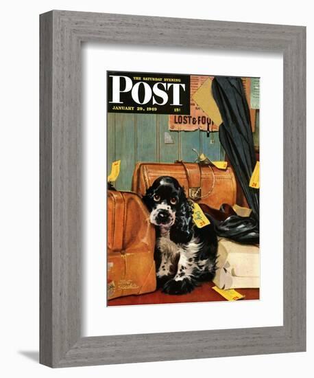 "Butch in Lost & Found," Saturday Evening Post Cover, January 29, 1949-Albert Staehle-Framed Giclee Print