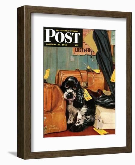 "Butch in Lost & Found," Saturday Evening Post Cover, January 29, 1949-Albert Staehle-Framed Giclee Print