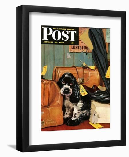 "Butch in Lost & Found," Saturday Evening Post Cover, January 29, 1949-Albert Staehle-Framed Giclee Print