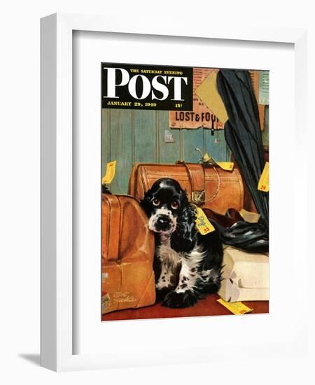 "Butch in Lost & Found," Saturday Evening Post Cover, January 29, 1949-Albert Staehle-Framed Giclee Print