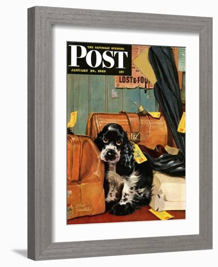 "Butch in Lost & Found," Saturday Evening Post Cover, January 29, 1949-Albert Staehle-Framed Giclee Print