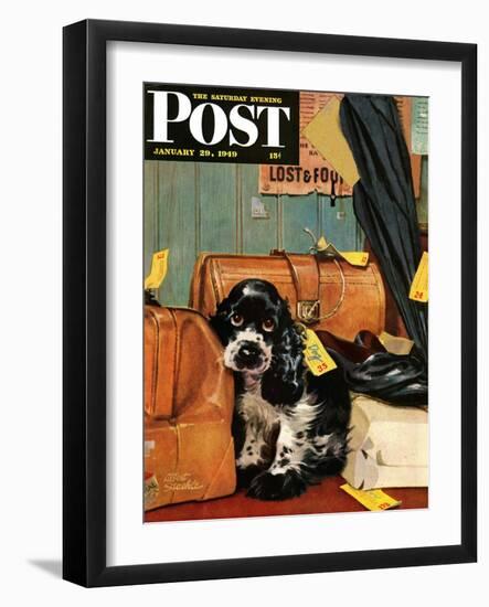 "Butch in Lost & Found," Saturday Evening Post Cover, January 29, 1949-Albert Staehle-Framed Giclee Print