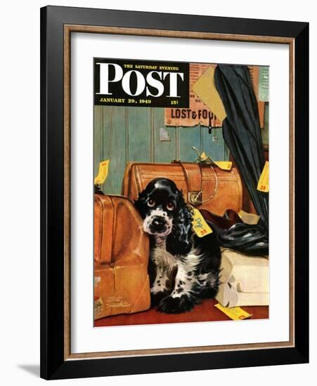 "Butch in Lost & Found," Saturday Evening Post Cover, January 29, 1949-Albert Staehle-Framed Giclee Print