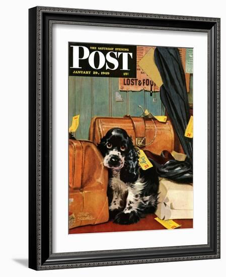 "Butch in Lost & Found," Saturday Evening Post Cover, January 29, 1949-Albert Staehle-Framed Giclee Print