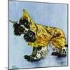 "Butch in Raingear," April 2, 1949-Albert Staehle-Mounted Giclee Print