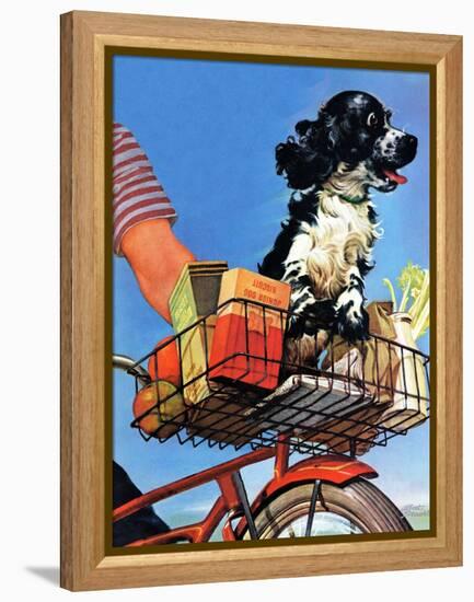 "Butch's Bike Ride," June 23, 1945-Albert Staehle-Framed Premier Image Canvas