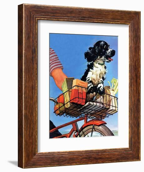 "Butch's Bike Ride," June 23, 1945-Albert Staehle-Framed Giclee Print