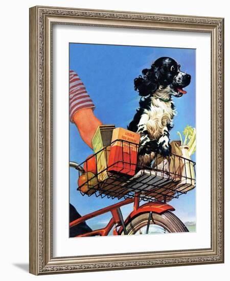 "Butch's Bike Ride," June 23, 1945-Albert Staehle-Framed Giclee Print