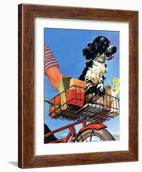 "Butch's Bike Ride," June 23, 1945-Albert Staehle-Framed Premium Giclee Print