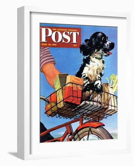 "Butch's Bike Ride," Saturday Evening Post Cover, June 23, 1945-Albert Staehle-Framed Giclee Print