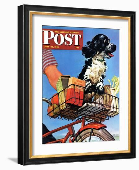 "Butch's Bike Ride," Saturday Evening Post Cover, June 23, 1945-Albert Staehle-Framed Giclee Print