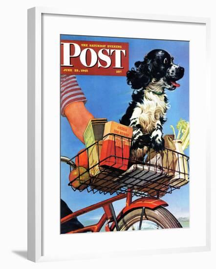 "Butch's Bike Ride," Saturday Evening Post Cover, June 23, 1945-Albert Staehle-Framed Giclee Print