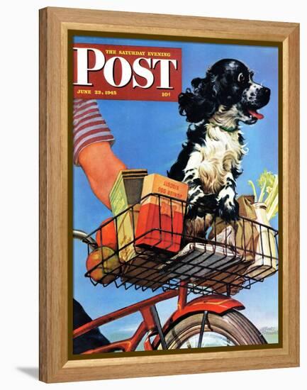 "Butch's Bike Ride," Saturday Evening Post Cover, June 23, 1945-Albert Staehle-Framed Premier Image Canvas