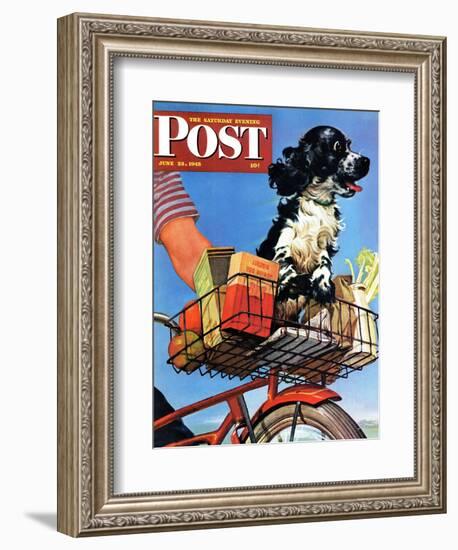 "Butch's Bike Ride," Saturday Evening Post Cover, June 23, 1945-Albert Staehle-Framed Giclee Print