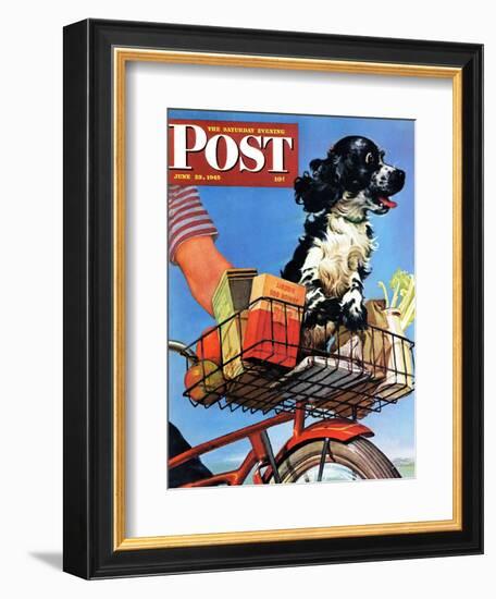 "Butch's Bike Ride," Saturday Evening Post Cover, June 23, 1945-Albert Staehle-Framed Giclee Print