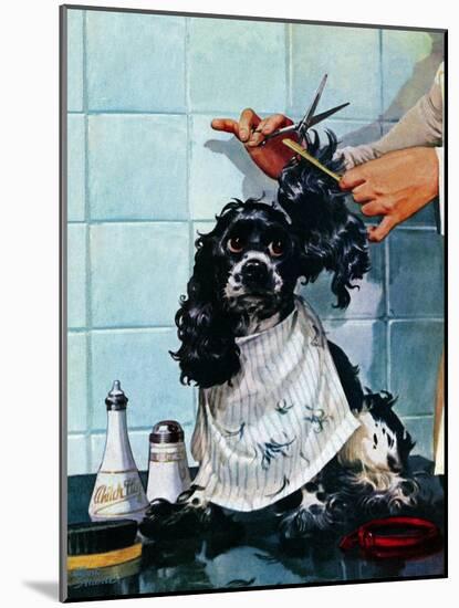 "Butch's Haircut," January 31, 1948-Albert Staehle-Mounted Giclee Print