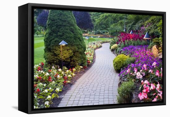 Butchart Gardens in Full Bloom, Victoria, British Columbia, Canada-Terry Eggers-Framed Premier Image Canvas