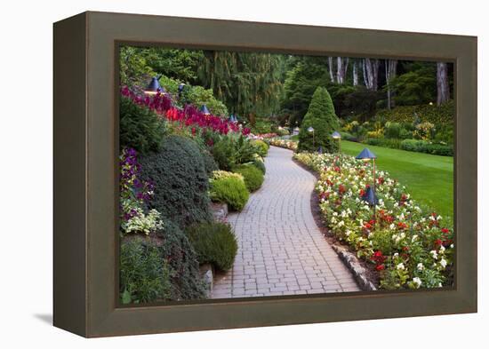 Butchart Gardens in Full Bloom, Victoria, British Columbia, Canada-Terry Eggers-Framed Premier Image Canvas