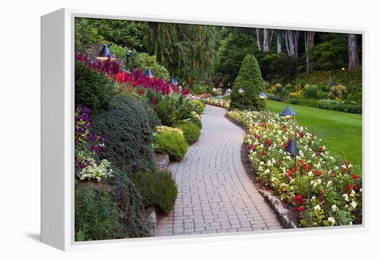 Butchart Gardens in Full Bloom, Victoria, British Columbia, Canada-Terry Eggers-Framed Premier Image Canvas