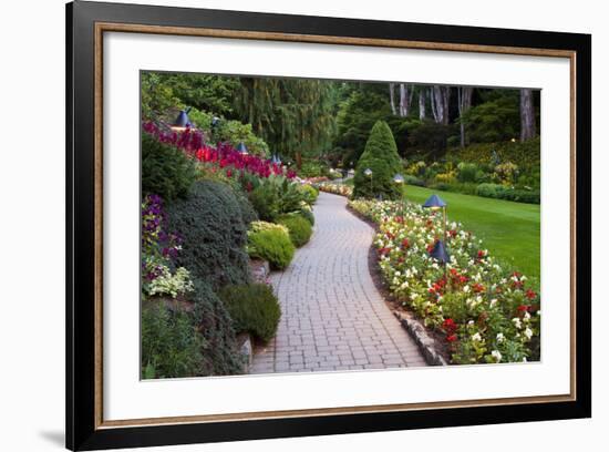 Butchart Gardens in Full Bloom, Victoria, British Columbia, Canada-Terry Eggers-Framed Photographic Print