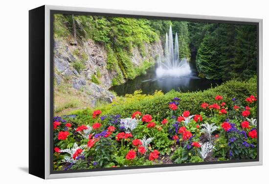 Butchart Gardens in Full Bloom, Victoria, British Columbia, Canada-Terry Eggers-Framed Premier Image Canvas