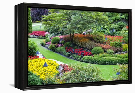 Butchart Gardens in Full Bloom, Victoria, British Columbia, Canada-Terry Eggers-Framed Premier Image Canvas