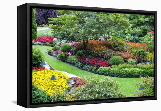 Butchart Gardens in Full Bloom, Victoria, British Columbia, Canada-Terry Eggers-Framed Premier Image Canvas