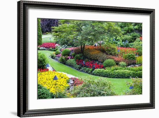 Butchart Gardens in Full Bloom, Victoria, British Columbia, Canada-Terry Eggers-Framed Photographic Print