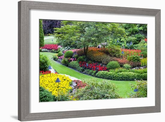 Butchart Gardens in Full Bloom, Victoria, British Columbia, Canada-Terry Eggers-Framed Photographic Print