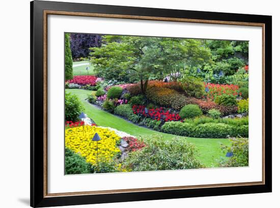 Butchart Gardens in Full Bloom, Victoria, British Columbia, Canada-Terry Eggers-Framed Photographic Print