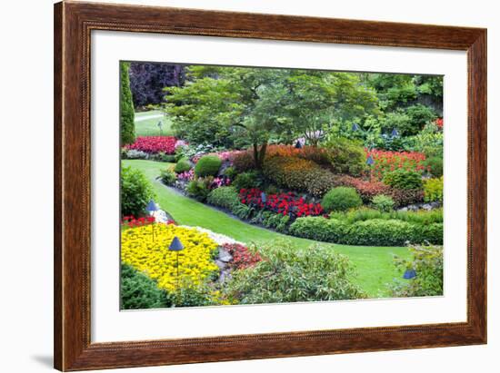 Butchart Gardens in Full Bloom, Victoria, British Columbia, Canada-Terry Eggers-Framed Photographic Print