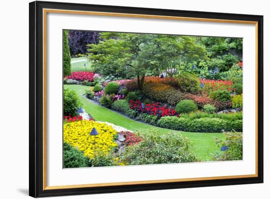 Butchart Gardens in Full Bloom, Victoria, British Columbia, Canada-Terry Eggers-Framed Photographic Print