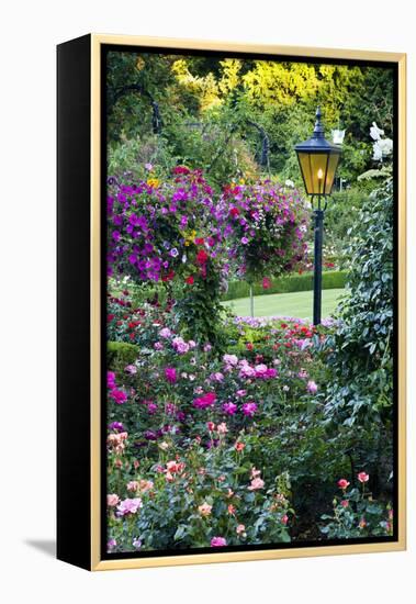 Butchart Gardens in Full Bloom, Victoria, British Columbia, Canada-Terry Eggers-Framed Premier Image Canvas